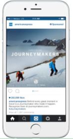 American Express Sponsored Instagram advert