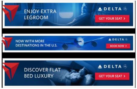 Delta Airlines Switching Sky Scraper Banner Advert