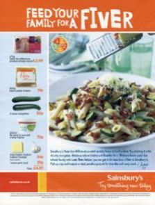 Courgette Pasta Recipe Card - Sainsbury's - in store